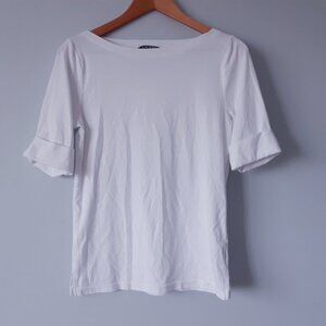 Lauren Ralph Lauren White Cotton Top L